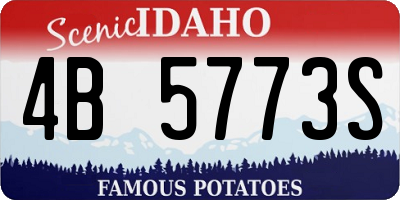 ID license plate 4B5773S