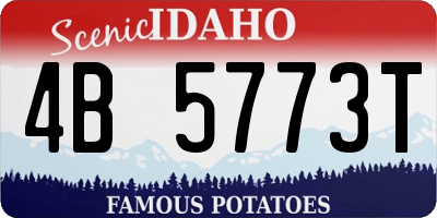 ID license plate 4B5773T
