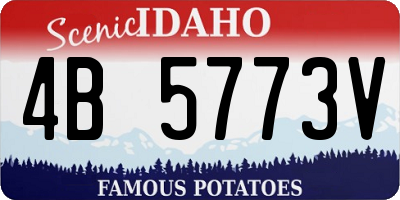 ID license plate 4B5773V