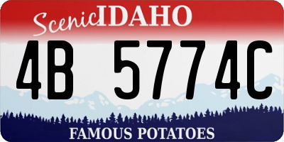 ID license plate 4B5774C