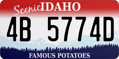 ID license plate 4B5774D