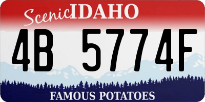 ID license plate 4B5774F