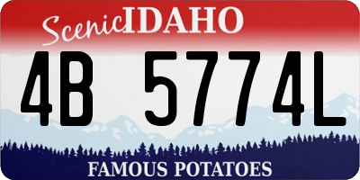 ID license plate 4B5774L