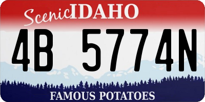 ID license plate 4B5774N