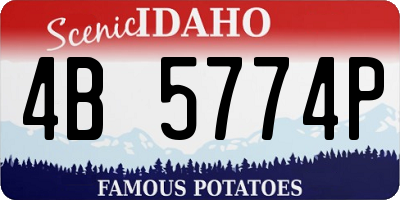 ID license plate 4B5774P