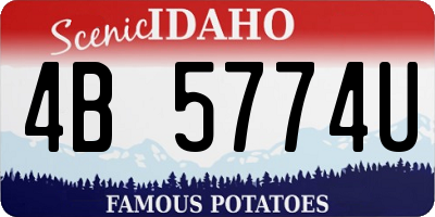 ID license plate 4B5774U