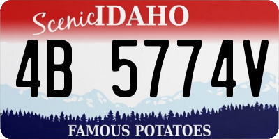 ID license plate 4B5774V