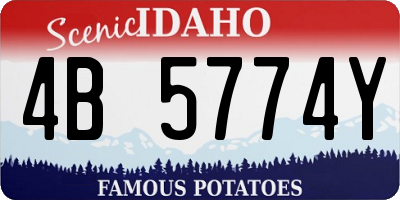 ID license plate 4B5774Y