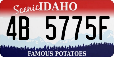 ID license plate 4B5775F