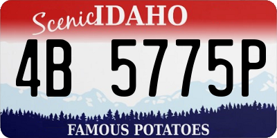 ID license plate 4B5775P