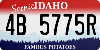 ID license plate 4B5775R