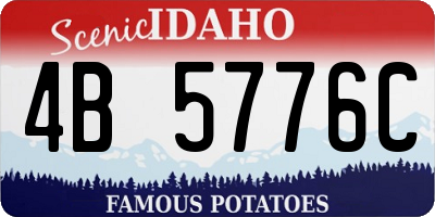 ID license plate 4B5776C