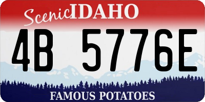 ID license plate 4B5776E