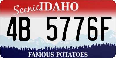 ID license plate 4B5776F