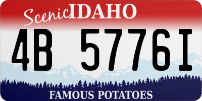 ID license plate 4B5776I