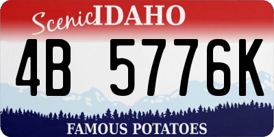 ID license plate 4B5776K