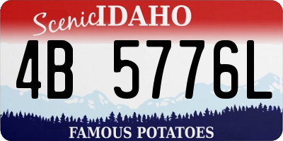 ID license plate 4B5776L