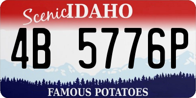 ID license plate 4B5776P