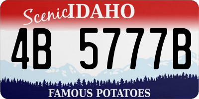 ID license plate 4B5777B