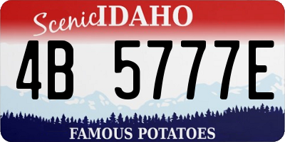 ID license plate 4B5777E