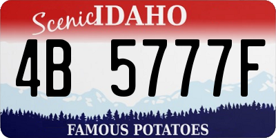 ID license plate 4B5777F