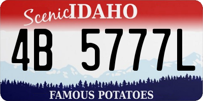 ID license plate 4B5777L