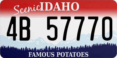 ID license plate 4B5777O