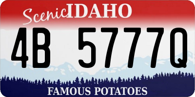 ID license plate 4B5777Q