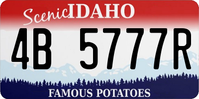 ID license plate 4B5777R