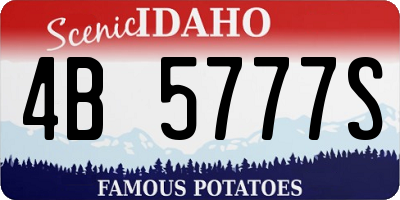 ID license plate 4B5777S