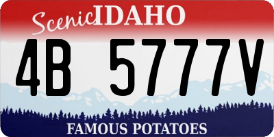 ID license plate 4B5777V