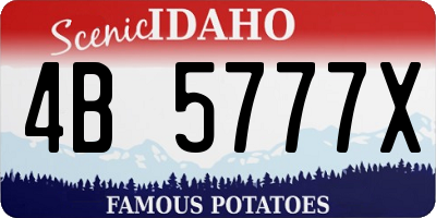 ID license plate 4B5777X