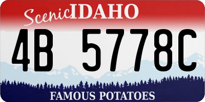 ID license plate 4B5778C