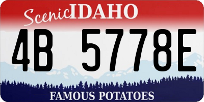 ID license plate 4B5778E