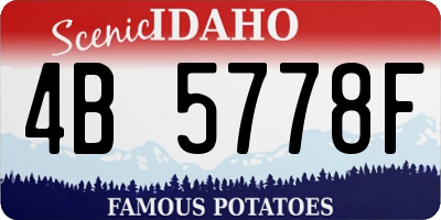 ID license plate 4B5778F