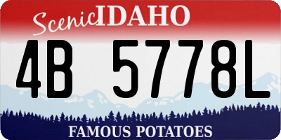 ID license plate 4B5778L