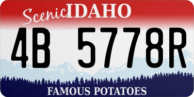 ID license plate 4B5778R
