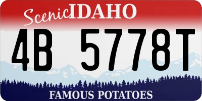 ID license plate 4B5778T