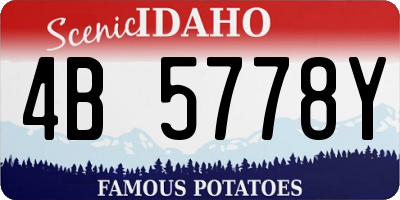 ID license plate 4B5778Y