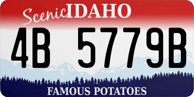 ID license plate 4B5779B