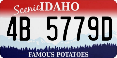 ID license plate 4B5779D