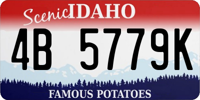 ID license plate 4B5779K