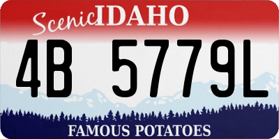 ID license plate 4B5779L