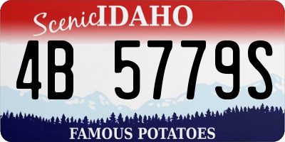 ID license plate 4B5779S