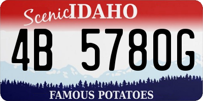 ID license plate 4B5780G