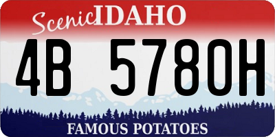 ID license plate 4B5780H