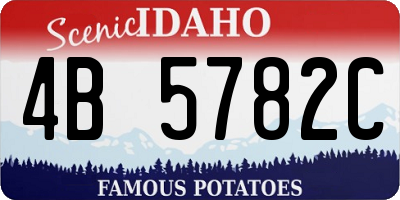 ID license plate 4B5782C