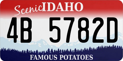 ID license plate 4B5782D