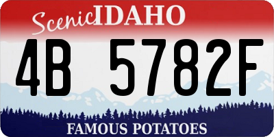 ID license plate 4B5782F