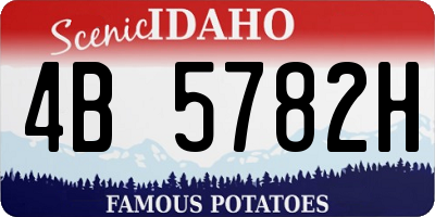 ID license plate 4B5782H